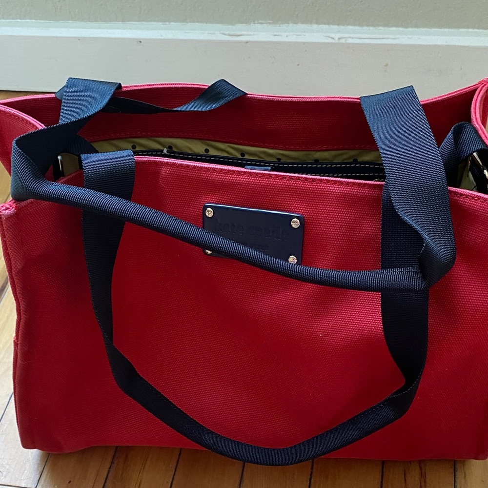 kate spade Red Canvas Tote Beautiful - Picture 7 of 11